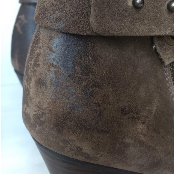 COPY Paul Green Dallas Brown Nubuck Leather Ankle Boot 6 - Picture 8 of 12